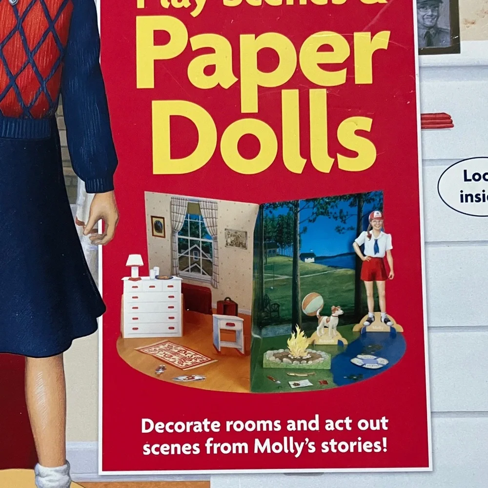 American Girl Doll Molly & Emily Play Scenes & Paper Dolls GUC - Picture 2 of 13